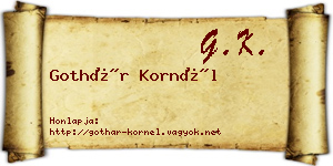 Gothár Kornél névjegykártya