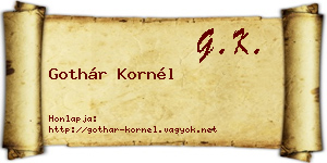 Gothár Kornél névjegykártya